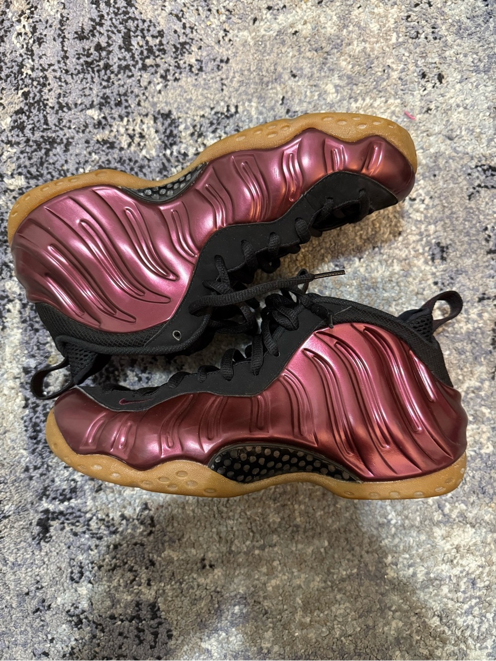 Nike men’s Maroon and Black Foamposite
